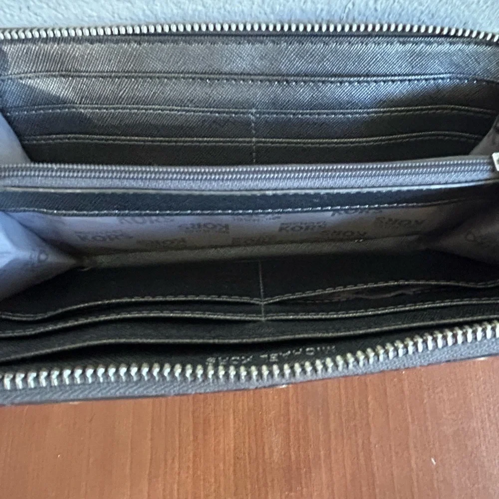 Michael Kors Studded Jet Set Zip Around Zipper Wallet